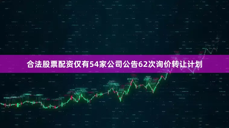 合法股票配资仅有54家公司公告62次询价转让计划